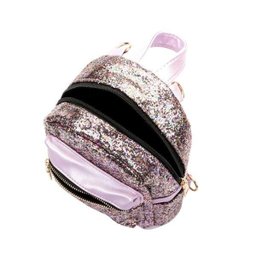 Mochila Brilhante com Compartimento Externo - Roxa - 4