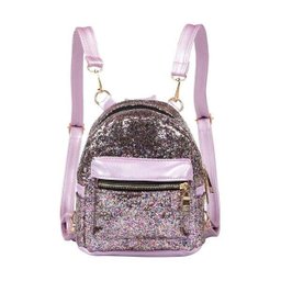 Mochila Brilhante com Compartimento Externo - Roxa - 1