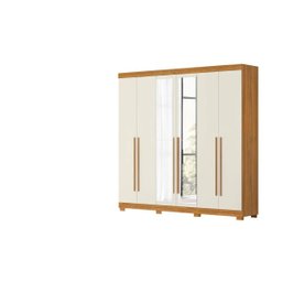 Guarda-Roupa Belém com Espelho - Carvalho Grife/Off-White - 1 Guarda-Roupa Belém com Espelho - Carvalho Grife/Off-White - 1