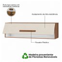 Ver imagem 4 de Armário Aéreo Cozinha 79 cm 1 Porta Basculante Off White