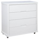 Ver imagem 3 de Berço Americano e Cômoda Gaveteiro Infantil Tutto New Branco Acetinado - Matic