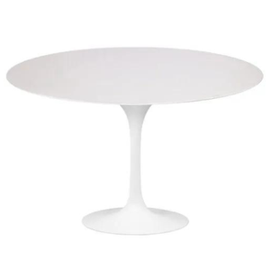 Mesa Saarinen Tulipa Redonda - 120 Cm - Laca Acetinada Branca