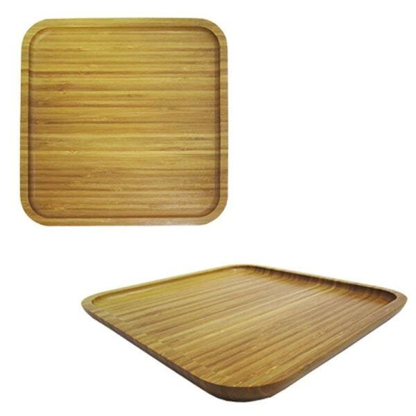 Petisqueira Bandeja de Bambu Quadrada 25cm Top Rio TRC8074 - 1