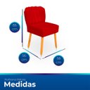 Ver imagem 6 de Cadeira Pétala para Sala de Jantar Confortável e Reforçada Suede