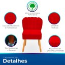 Ver imagem 3 de Cadeira Pétala para Sala de Jantar Confortável e Reforçada Suede