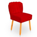 Ver imagem 4 de Cadeira Pétala para Sala de Jantar Confortável e Reforçada Suede
