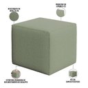 Ver imagem 5 de Poltrona de Amamentação com Balanço e Puff Ravena W01 Bouclê Oliva - Lyam Decor