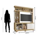 Ver imagem 3 de Estante Home Theater Mali Nature Off White – Móveis Leão