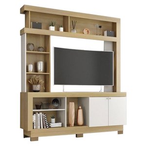 Estante Home Theater Mali Nature Off White – Móveis Leão