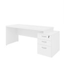 Ver imagem 3 de Conjunto Mesa Pedestal e Armário Alto Escritório Netmobil - Branco