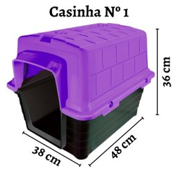 Casinha plástica para cães Furacão Pet N 1° - Lilás - 2