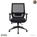 Ver imagem 6 de Cadeira Office Giratória Genebra Diretor PP Preta Braços Reguláveis NR17 - Fratini