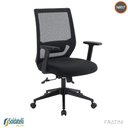 Ver imagem 5 de Cadeira Office Giratória Genebra Diretor PP Preta Braços Reguláveis NR17 - Fratini