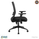 Ver imagem 7 de Cadeira Office Giratória Genebra Diretor PP Preta Braços Reguláveis NR17 - Fratini
