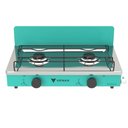 Ver imagem 1 de FOGAO DE MESA 2 BOCAS VENAX FLAMALAR VETRO VERDE GAS GLP