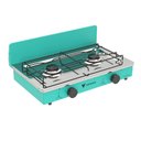 Ver imagem 3 de FOGAO DE MESA 2 BOCAS VENAX FLAMALAR VETRO VERDE GAS GLP