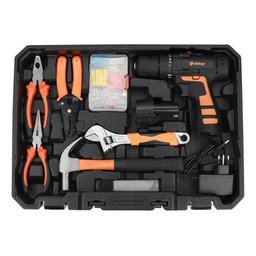 Maleta com Ferramentas 112 Peças com Furadeira Elétrica sem Fio 12v - 2