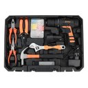 Ver imagem 2 de Maleta com Ferramentas 112 Peças com Furadeira Elétrica sem Fio 12v