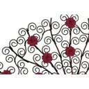 Ver imagem 6 de Arabesco de Flores na Árvore de Ferro Rustica para Espaços Internos e Externos - Vermelho