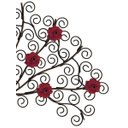 Ver imagem 4 de Arabesco de Flores na Árvore de Ferro Rustica para Espaços Internos e Externos - Vermelho