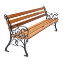 Ver imagem 2 de Banco de Jardim Francês de Madeira Estilo Praça 1,5m