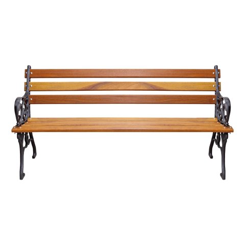 Banco de Jardim Francês de Madeira Estilo Praça 1,5m