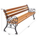 Ver imagem 4 de Banco de Jardim Francês de Madeira Estilo Praça 1,5m