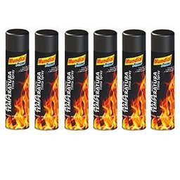 Tinta Spray Alta Temperatura 600 Preto Fosco 400ml - 6 UNIDADES - 1