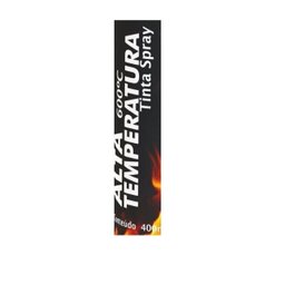 Tinta Spray Alta Temperatura 600 Preto Fosco 400ml - 6 UNIDADES - 3