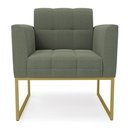 Ver imagem 5 de Poltrona Decorativa Industrial Dourado Kit 2 Elisa Bouclê Menta D03 - D'Rossi