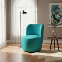 Ver imagem 2 de Kit 02 Poltrona Orgânica Bia Bouclé Decorativa Design Redondo Sala de Estar Escritorio Recepção Mini