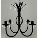 Ver imagem 1 de Linda Luminária Pendente de Teto com Cristais Decorativa para Sala - Preto