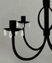 Ver imagem 3 de Linda Luminária Pendente de Teto com Cristais Decorativa para Sala - Preto