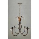 Ver imagem 4 de Linda Luminária Pendente de Teto com Cristais Decorativa para Sala - Verniz