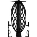 Ver imagem 4 de Lustre Provençal Artesanal Decorativo para Iluminação de Ambiente Interno e Externo - Preto