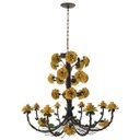 Ver imagem 6 de Linda Luminária de Flores em Ferro Vintage para Casa Colonial Rustica - Amarelo