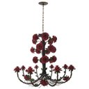 Ver imagem 5 de Linda Luminária de Flores em Ferro Vintage para Casa Colonial Rustica - Vermelho