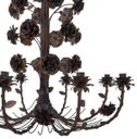 Ver imagem 4 de Linda Luminária de Flores em Ferro Vintage para Casa Colonial Rustica - Verniz