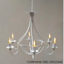 Ver imagem 4 de Lustre Retrô Provençal em Ferro para Iluminação de Ambientes Claros