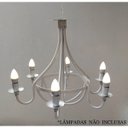 Ver imagem 6 de Lustre Retrô Provençal em Ferro para Iluminação de Ambientes Claros