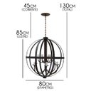 Ver imagem 2 de Luminária Circular em Ferro Grande com 12 Bocais para Sala Rústica