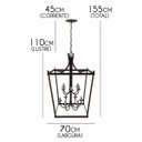 Ver imagem 2 de Lustre Duplo em Ferro Retrô para Área Gourmet de Sìtio Rústico