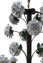 Ver imagem 6 de Linda Luminária de Ferro com Flores para Sala de Jantar Grande - Branco