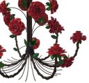 Ver imagem 5 de Linda Luminária de Ferro com Flores para Sala de Jantar Grande - Vermelho