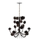 Ver imagem 7 de Linda Luminária de Ferro com Flores para Sala de Jantar Grande - Verniz