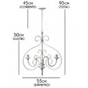 Ver imagem 2 de Lustre de Ferro Provençal Artesanal para Sala de Jantar Rústica