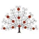Ver imagem 1 de Lindo Painel Decorativo de Ferro para Sala de Estar e Jantar - Laranja