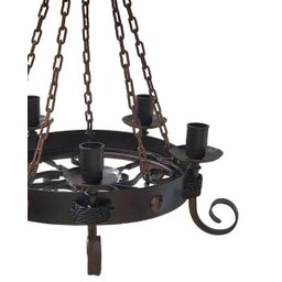 Pendente com Correntes em Metal para Iluminação de Área Gourmet Vintage - 9