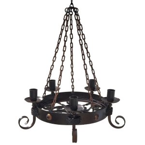Pendente com Correntes em Metal para Iluminação de Área Gourmet Vintage