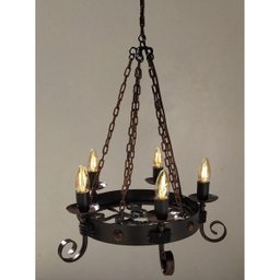 Pendente com Correntes em Metal para Iluminação de Área Gourmet Vintage - 5